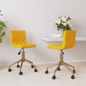 Swivel dining chairs 2 pcs mustard yellow velvet by vidaXL, dining chairs - Ref: Foro24-333892, Price: 90,99 €, Discount: %