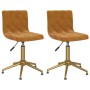 Swivel dining chairs 2 units brown velvet by vidaXL, dining chairs - Ref: Foro24-333905, Price: 108,99 €, Discount: %