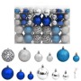 Christmas balls 100 units blue and silver 3 / 4 / 6 cm by vidaXL, Festive decorations - Ref: Foro24-356105, Price: 26,41 €, D...