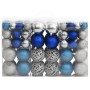 Christmas balls 100 units blue and silver 3 / 4 / 6 cm by vidaXL, Festive decorations - Ref: Foro24-356105, Price: 26,41 €, D...