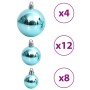 Christmas balls 100 units turquoise 3 / 4 / 6 cm by vidaXL, Festive decorations - Ref: Foro24-356104, Price: 41,21 €, Discoun...