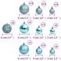 Christmas balls 100 units turquoise 3 / 4 / 6 cm by vidaXL, Festive decorations - Ref: Foro24-356104, Price: 41,21 €, Discoun...