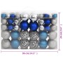 Christmas balls 100 units blue and silver 3 / 4 / 6 cm by vidaXL, Festive decorations - Ref: Foro24-356105, Price: 26,41 €, D...