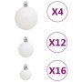 Christmas ball set 111 pieces white polystyrene by vidaXL, Festive decorations - Ref: Foro24-356115, Price: 42,29 €, Discount: %