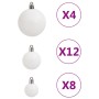 Christmas ball set 111 pieces white polystyrene by vidaXL, Festive decorations - Ref: Foro24-356115, Price: 42,29 €, Discount: %