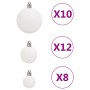 Christmas ball set 111 pieces white polystyrene by vidaXL, Festive decorations - Ref: Foro24-356115, Price: 42,29 €, Discount: %