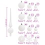 Christmas ball set 111 pieces white polystyrene by vidaXL, Festive decorations - Ref: Foro24-356115, Price: 42,29 €, Discount: %