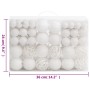 Christmas ball set 111 pieces white polystyrene by vidaXL, Festive decorations - Ref: Foro24-356115, Price: 42,29 €, Discount: %