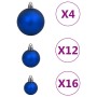 Juego de bolas de Navidad 111 pzas poliestireno azul de vidaXL, Adornos festivos - Ref: Foro24-356118, Precio: 47,99 €, Descu...