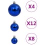 Christmas ball set 111 pieces blue polystyrene by vidaXL, Festive decorations - Ref: Foro24-356118, Price: 47,99 €, Discount: %