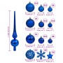 Juego de bolas de Navidad 111 pzas poliestireno azul de vidaXL, Adornos festivos - Ref: Foro24-356118, Precio: 47,99 €, Descu...