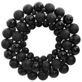 Black polystyrene Christmas wreath 45 cm by vidaXL, Festive decorations - Ref: Foro24-356127, Price: 28,75 €, Discount: %