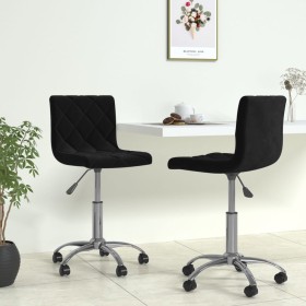 Sillas de comedor giratorias 2 uds terciopelo negro de vidaXL, Sillas de comedor - Ref: Foro24-333750, Precio: 91,99 €, Descu...