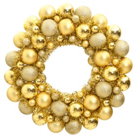 Golden polystyrene Christmas wreath 45 cm by vidaXL, Festive decorations - Ref: Foro24-356120, Price: 27,99 €, Discount: %