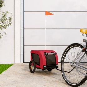 Pet Bicycle Trailer Iron Oxford Cloth Red Black by vidaXL, pet strollers - Ref: Foro24-93992, Price: 94,99 €, Discount: %