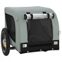 Haustier-Fahrradanhänger, Eisen-Oxford-Stoff, Grau, Schwarz von vidaXL, Kinderwagen für Haustiere - Ref: Foro24-93993, Preis:...