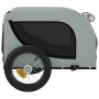 Remolque de bicicleta mascotas hierro tela Oxford gris negro de vidaXL, Cochecitos para mascotas - Ref: Foro24-93993, Precio:...