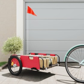 Iron bicycle trailer and red Oxford cloth by vidaXL, Bicycle trailers - Ref: Foro24-94174, Price: 96,99 €, Discount: %