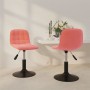 Swivel dining chairs 2 units pink velvet by vidaXL, dining chairs - Ref: Foro24-333974, Price: 92,43 €, Discount: %