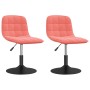 Swivel dining chairs 2 units pink velvet by vidaXL, dining chairs - Ref: Foro24-333974, Price: 92,43 €, Discount: %