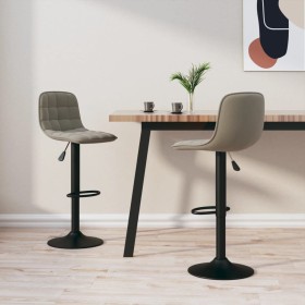 Kitchen stools 2 units light gray velvet by vidaXL, Kitchen stools - Ref: Foro24-333991, Price: 122,78 €, Discount: %