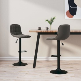 Kitchen stools 2 units dark gray velvet by vidaXL, Kitchen stools - Ref: Foro24-333992, Price: 115,40 €, Discount: %