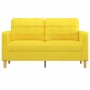 Sofá de 2 plazas de tela amarillo claro 140 cm de vidaXL, Sofás - Ref: Foro24-359096, Precio: 225,88 €, Descuento: %