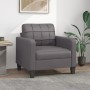 Sillón cuero sintético gris 60 cm de vidaXL, Sofás - Ref: Foro24-359109, Precio: 163,99 €, Descuento: %