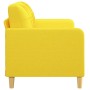 Sofá de 2 plazas de tela amarillo claro 140 cm de vidaXL, Sofás - Ref: Foro24-359096, Precio: 225,88 €, Descuento: %