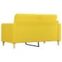 Sofá de 2 plazas de tela amarillo claro 140 cm de vidaXL, Sofás - Ref: Foro24-359096, Precio: 225,88 €, Descuento: %