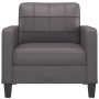 Sillón cuero sintético gris 60 cm de vidaXL, Sofás - Ref: Foro24-359109, Precio: 163,99 €, Descuento: %