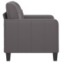 Sillón cuero sintético gris 60 cm de vidaXL, Sofás - Ref: Foro24-359109, Precio: 163,70 €, Descuento: %