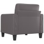 Sillón cuero sintético gris 60 cm de vidaXL, Sofás - Ref: Foro24-359109, Precio: 163,99 €, Descuento: %