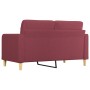 2-Sitzer-Sofa aus rotem Stoff, 140 cm von vidaXL, Sofas - Ref: Foro24-359097, Preis: 232,43 €, Rabatt: %