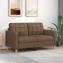 2 seater brown fabric sofa 140 cm by vidaXL, Sofas - Ref: Foro24-359094, Price: 225,88 €, Discount: %