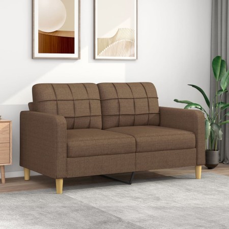 2-Sitzer-Sofa aus braunem Stoff, 140 cm von vidaXL, Sofas - Ref: Foro24-359094, Preis: 225,88 €, Rabatt: %