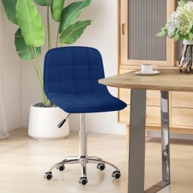 Silla de comedor giratoria tela azul de vidaXL, Sillas de comedor - Ref: Foro24-334003, Precio: 67,99 €, Descuento: %