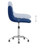 Silla de comedor giratoria tela azul de vidaXL, Sillas de comedor - Ref: Foro24-334003, Precio: 67,38 €, Descuento: %