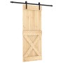 Puerta corredera con herrajes madera maciza de pino 80x210 cm de vidaXL, Puertas - Ref: Foro24-3202980, Precio: 153,13 €, Des...