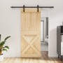 Puerta corredera con herrajes madera maciza de pino 85x210 cm de vidaXL, Puertas - Ref: Foro24-3202981, Precio: 174,42 €, Des...