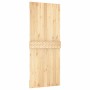 Puerta corredera con herrajes madera maciza de pino 85x210 cm de vidaXL, Puertas - Ref: Foro24-3202981, Precio: 160,57 €, Des...