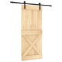 Sliding door with solid pine wood fittings 90x210 cm by vidaXL, Doors - Ref: Foro24-3202982, Price: 161,99 €, Discount: %