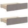 Bed drawers 2 pcs engineered wood and taupe gray fabric by vidaXL, Beds and accessories - Ref: Foro24-833913, Price: 58,30 €,...