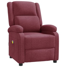 Sillón orejero de masaje de tela rojo tinto de vidaXL, Sillones de masaje eléctricos - Ref: Foro24-342430, Precio: 233,99 €, ...