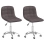 Swivel dining chairs 2 units taupe gray fabric by vidaXL, dining chairs - Ref: Foro24-334018, Price: 70,99 €, Discount: %