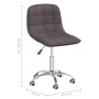 Swivel dining chairs 2 units taupe gray fabric by vidaXL, dining chairs - Ref: Foro24-334018, Price: 70,99 €, Discount: %