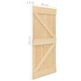 Puerta corredera con herrajes madera maciza de pino 90x210 cm de vidaXL, Puertas - Ref: Foro24-3057594, Precio: 418,37 €, Des...