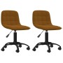 Swivel dining chairs 2 units brown velvet by vidaXL, dining chairs - Ref: Foro24-334031, Price: 79,21 €, Discount: %