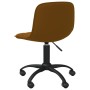 Swivel dining chairs 2 units brown velvet by vidaXL, dining chairs - Ref: Foro24-334031, Price: 79,21 €, Discount: %