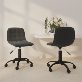 Swivel dining chairs 2 units dark gray velvet by vidaXL, dining chairs - Ref: Foro24-334034, Price: 84,57 €, Discount: %